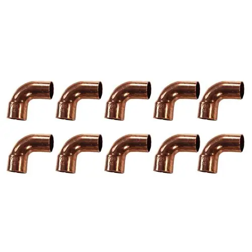 Acheter En Ligne Lot de 10 coudes cuivre à souder MF 90°petit rayon Ø14