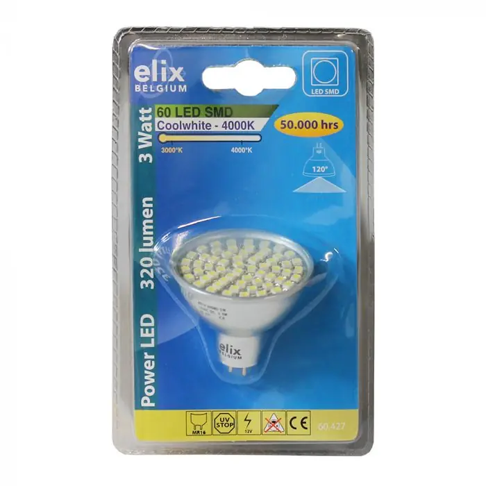 Ampoule Spot LED SMD Blanc naturel – MR16 3,5W 300Lm 4000K Achat Immédiat