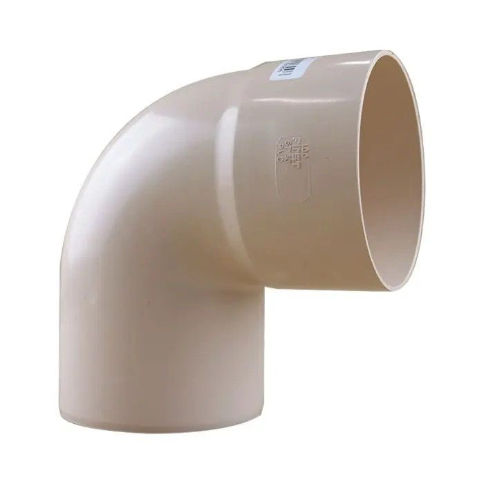 Coude PVC 87°30 mâle femelle pour tube Ø100 épaisseur 2.2 mm - sable - First Plast Satisfait Ou Remboursé