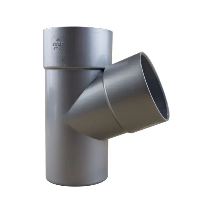 Meilleur Choix Culotte PVC 67°30 mâle femelle pour tube de descente Ø80 – aspect zinc – First Plast