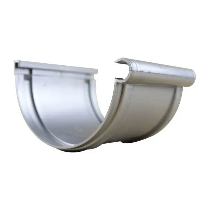 Jonction longue BI-SYSTEM PVC 25 demi-ronde – Aspect zinc – First Plast Must-Have