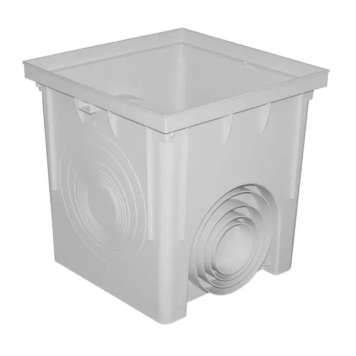 Regard polypropylène 400 x 400 mm – Gris – First Plast Certifié