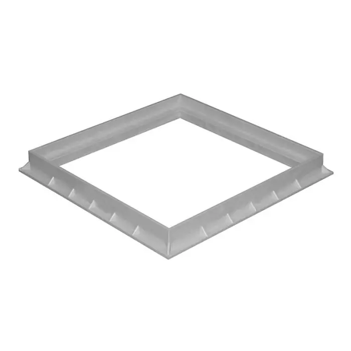 Cadre en PVC pour grille et tampon – 400 x 400 mm – Gris – First Plast Nouvelle Collection