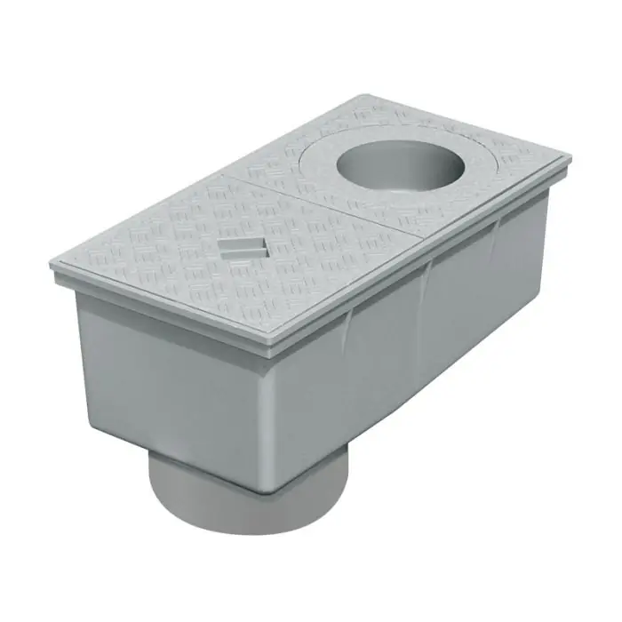 Regard de descente 165 x 320 mm pour eaux pluviales sortie 100/125 mm - Gris Achat Immédiat