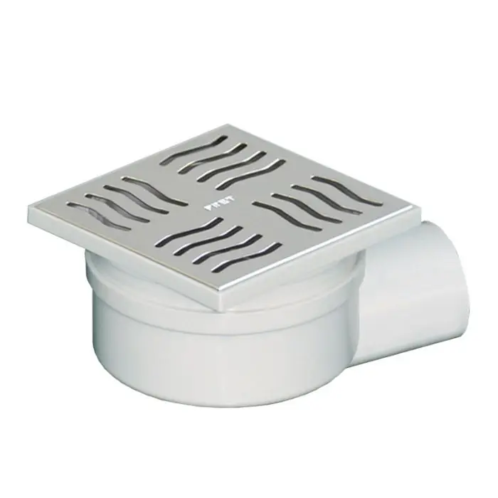 Top Vente Siphonette 100x100mm sortie horizontale Ø50 - Grille Inox