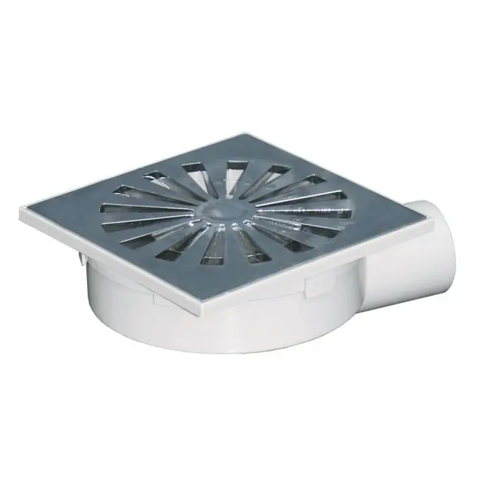 Achat Immédiat Siphonette 150x150mm sortie horizontale Ø50 – Grille chromée