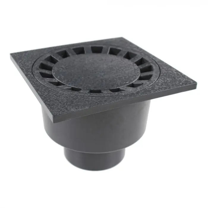 Populaire Siphon de sol PVC 200x200mm sortie verticale Ø90-100 – Anthracite