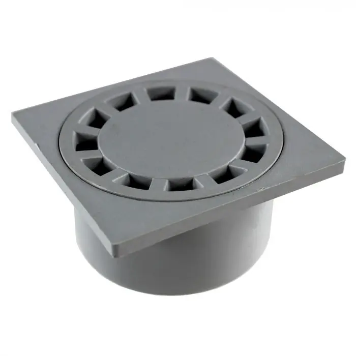 Commander Vite Siphon de sol Polypropylène 100x100mm sortie verticale Ø40 – Gris