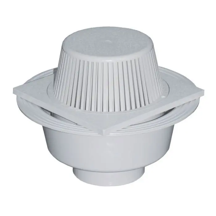 Siphon de terrasse 200x200mm PVC avec crapaudine – Gris Top Vente