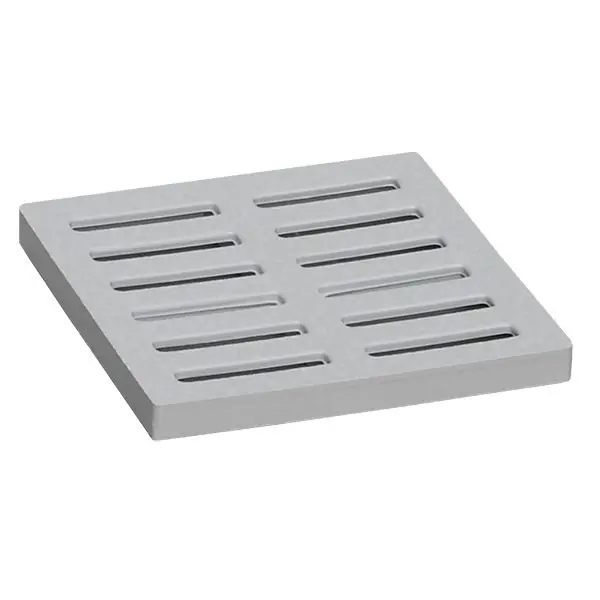 Bon Marché Grille PVC pour siphon de balcon et regard de descente 130 x 130 mm – Gris – First Plast
