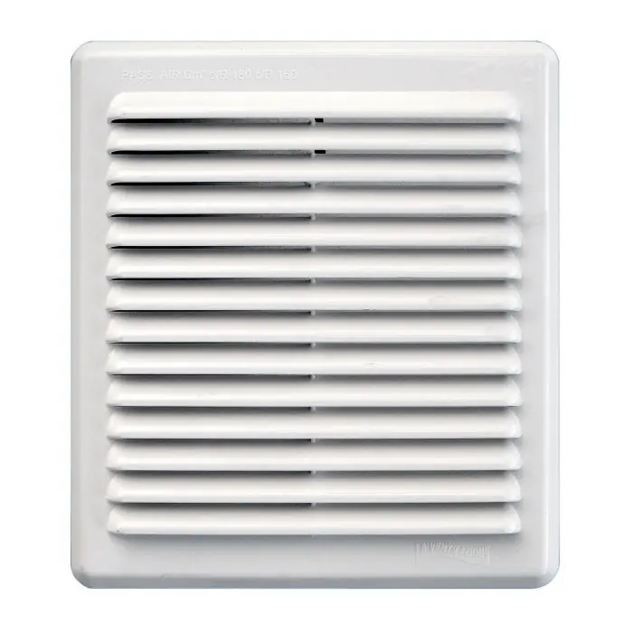 Grille ventilation rectangulaire blanc à clipser avec moustiquaire - Ø204 x 230 mm - tube Ø140 à 200 mm - First Plast Seulement Aujourd'hui