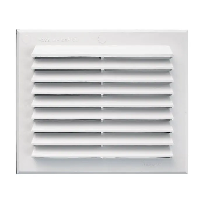 Meilleur Choix Grille ventilation rectangulaire blanc à clipser + moustiquaire - Ø154 x 183 mm - tube Ø100 à 140 mm - First Plast