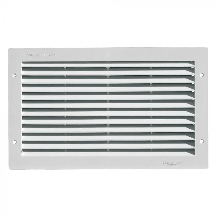 Grille ventilation rectangulaire PVC à encastrer avec fermeture et moustiquaire – 380 x 230 mm – First Plast Jusqu&rsquo;à Épuisement Des Stocks