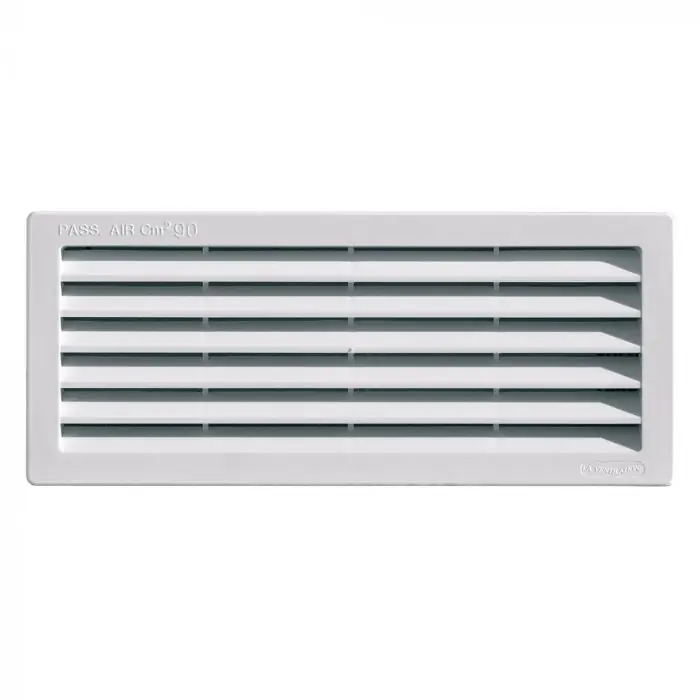 Offre Du Jour Grille ventilation rectangulaire PVC à encastrer avec moustiquaire – 254 x 108 mm – First Plast
