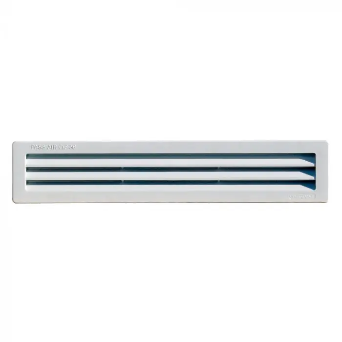 Quantité Limitée Grille ventilation rectangulaire PVC à encastrer avec moustiquaire – 305 x 60 mm – First Plast