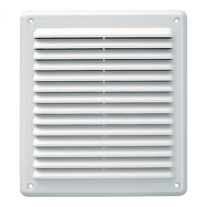 Grille ventilation rectangulaire PVC anti-pluie 204 x 230 mm blanc avec moustiquaire – First Plast Offre Du Jour
