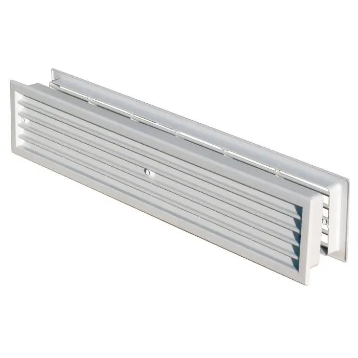Grille 452 x 90 mm pour portes et cloisons avec épaisseur réglable de 28 à 40 mm – Blanc – First Plast Bon Marché