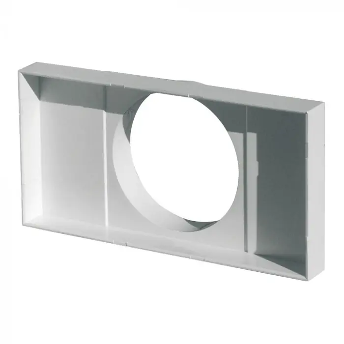 Remise Adaptateur 201 x 101 mm pour grille cheminée – trou Ø 100 mm – First Plast