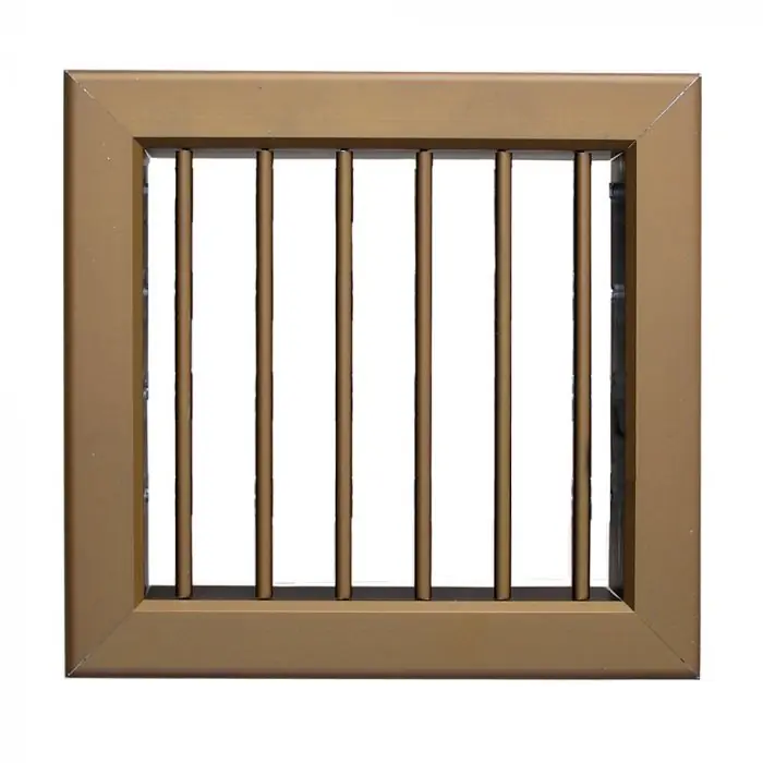 Populaire Grille cheminée à encastrer 140x130mm - Bronze - Ailettes fixes