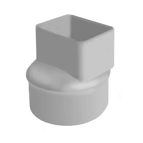 Satisfait Ou Remboursé Manchon pour tube descente gouttière – 82×56 mm – Gris – Ø100 – First Plast