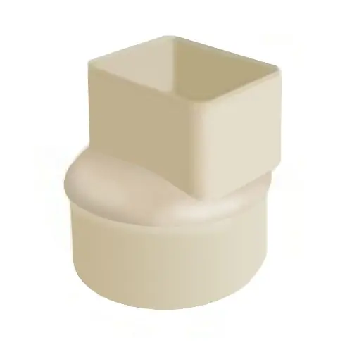 Seulement Aujourd'hui Manchon pour tube descente gouttière - 82x56 mm - Sable - Ø100 - First Plast
