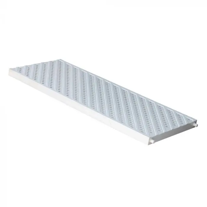 Grille piéton / piscine série 130 PVC anti-choc - 130 x 500 mm - blanc - First Plast Offre Du Jour