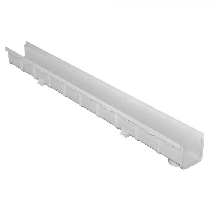 Caniveau emboîtable PVC 100 x 1000 mm – hauteur 75 mm – Gris – Série 100 MOYEN – First Plast Remise