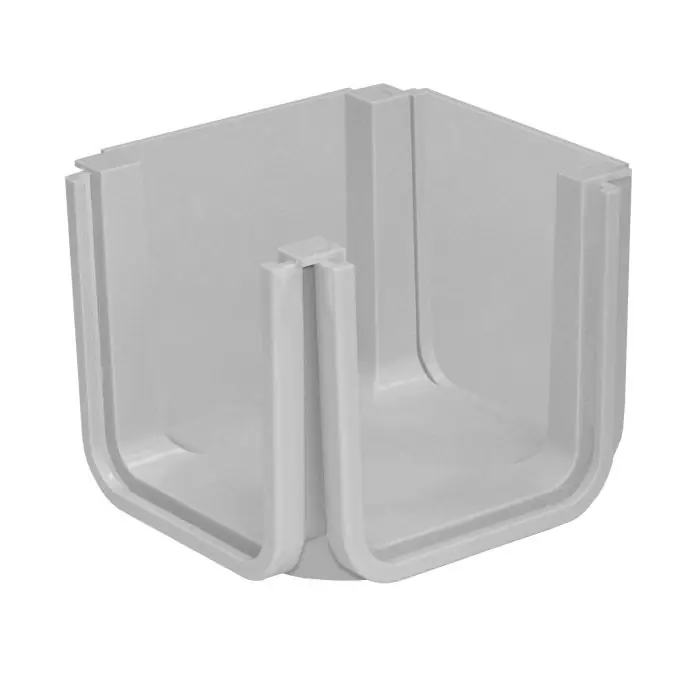 Croix multi-directionnelle pour caniveau Série 100 HAUT - Gris - First Plast Quantité Limitée