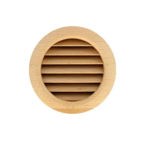 Vente Directe Grille ventilation ronde bois Ø extérieur 110mm – Ø trou 100mm – à encastrer