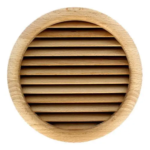 Grille ventilation ronde bois Ø extérieur 172mm – Ø trou 160mm – à encastrer Offre Exclusive