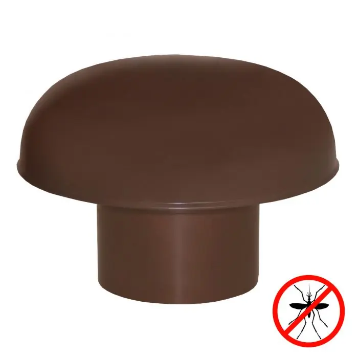 Chapeaux de ventilation PVC avec moustiquaire – Marron Bon Marché