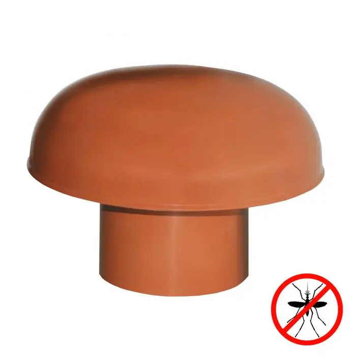 Bon Marché Chapeaux de ventilation PVC avec moustiquaire – Rouge tuile