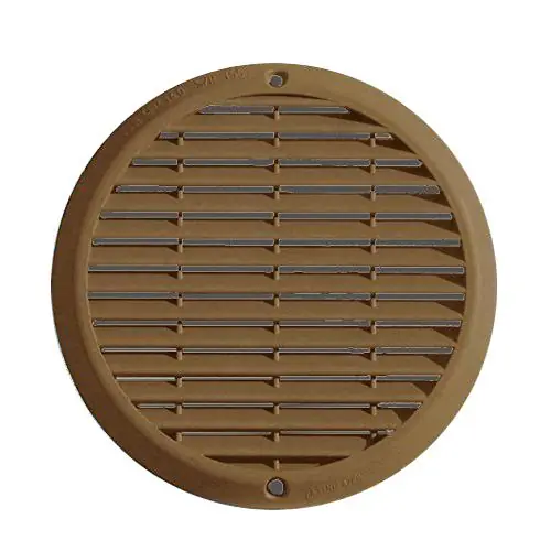 Grille ventilation aluminium anti-choc - Ronde - Ø180mm - Bronze Promotion