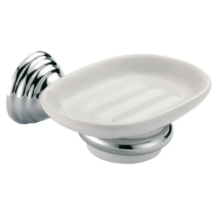Porte-savon céramique Museo chromé – saillie 132 mm – Cristina Ondyna Commander Vite