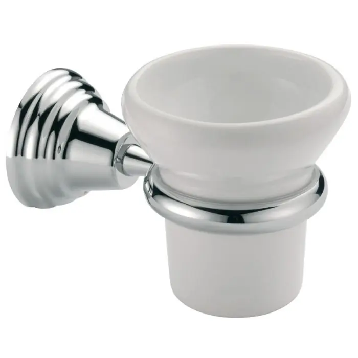 Quantité Limitée Porte-verre céramique Museo – Chromé – Cristina Ondyna