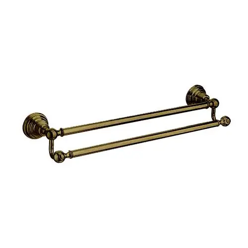 Porte-serviettes double 60 cm Museo vieux bronze – Cristina Ondyna Meilleur Choix