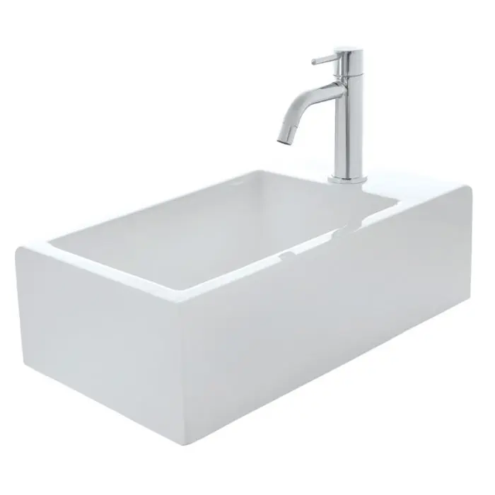 Lave-mains céramique blanc brillant HOX MINI – Ondyna WHX4509 Satisfait Ou Remboursé