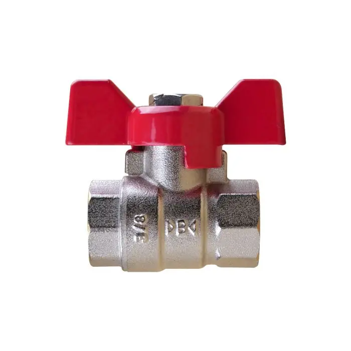 Vanne à sphère PN25 Passage Intégral ACS Papillon rouge F/F 3/8&Prime;(12×17) IBP Bänninger Nouveauté
