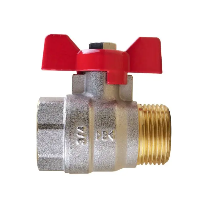 Vanne à sphère PN25 Passage Intégral ACS papillon rouge MF 3/4&Prime;(20×27) IBP Bänninger Nouvelle Collection