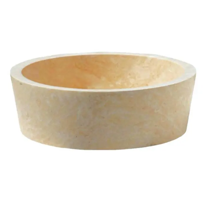 Must-Have Vasque bol cylindrique à poser en pierre H15cm – Ø42cm – Ondyna UR2005