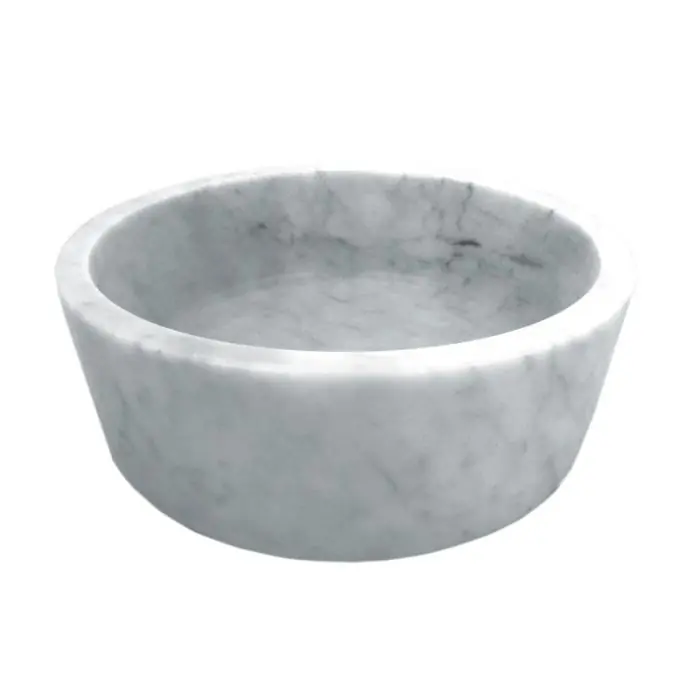 Pas Cher Vasque bol cylindrique à poser en pierre H15cm – Ø42cm – Ondyna UR2006