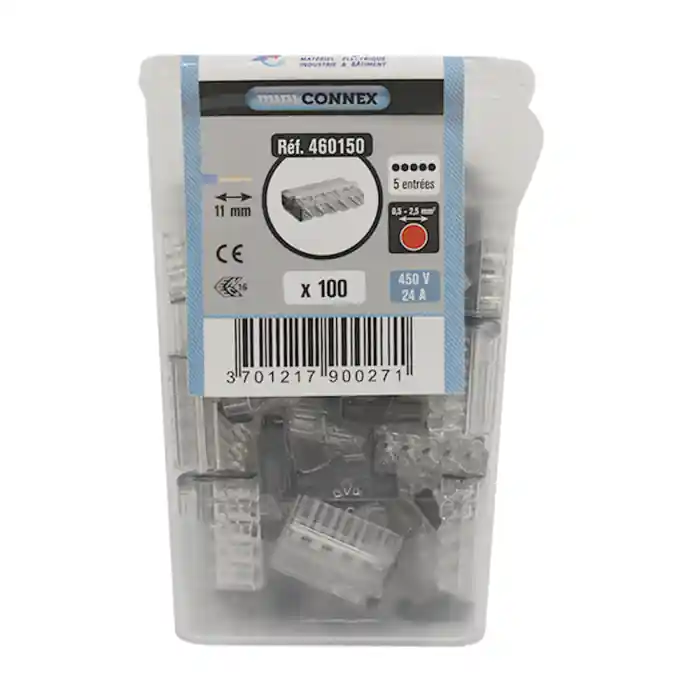 100 Bornes de connexion 5 fils 0,2 à 2,5 mm² – BLM Promotion Saisonnière