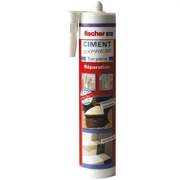 Promotion Cartouche Ciment Express 310ml - Ton pierre - Fischer 522688