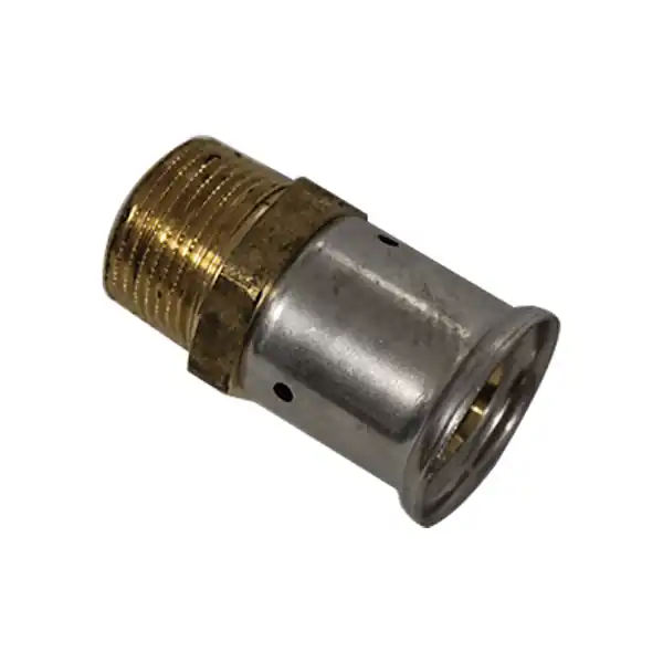Nouveauté Raccord multicouche à sertir TH ou BE droit mâle 3/4" (20/27) - Ø26 X 3,0 - Henco