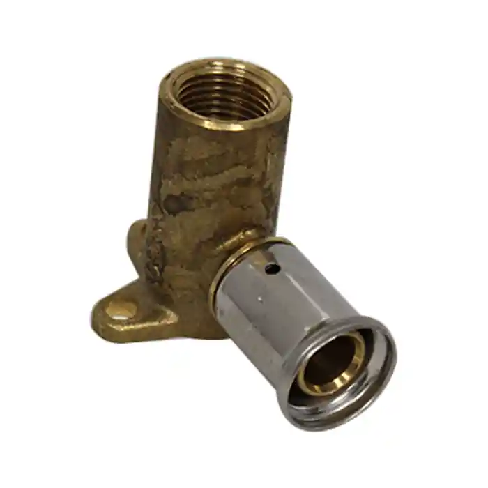 Achat Immédiat Coude applique multicouche laiton à sertir TH ou BE Femelle (15/21) 1/2" - Ø20x2.0 HENCO