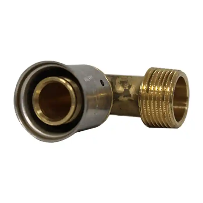 Raccord multicouche à sertir TH ou BE coude mâle (20/27) 3/4" - Ø26x3.0 HENCO Vente Directe
