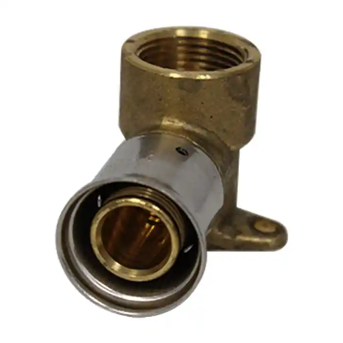 Coude applique multicouche laiton à sertir TH ou BE Femelle (20/27) 3/4" - Ø26x3.0 HENCO Populaire