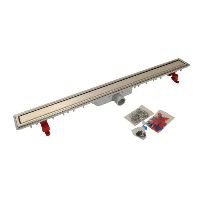 Caniveau de douche Docia Nicoll faible hauteur avec grille – 50×990 mm Acheter Direct