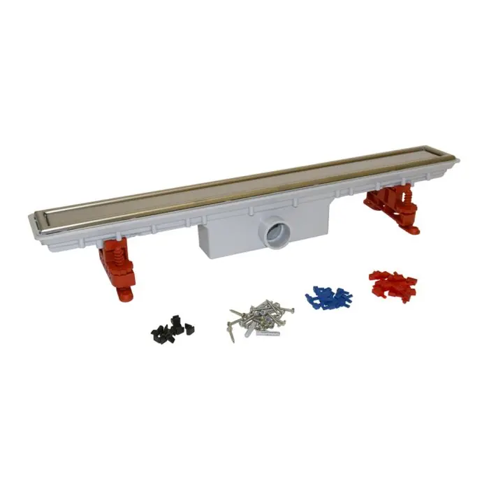 Caniveau de douche grille réversible Docia Nicoll - 50x690mm Dernier Modèle