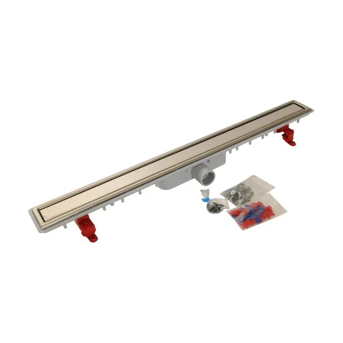 Expédié Aujourd'hui Caniveau de douche Docia Nicoll faible hauteur avec grille - 50x890 mm